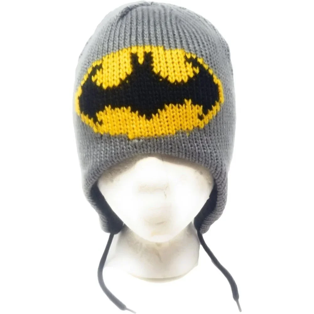 DC Comics Batman Kids Hat Reversible Lined Winter Beanie Hat for Boys